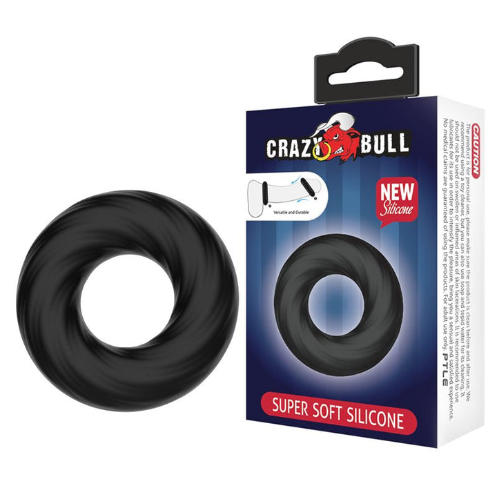 Buy CRAZY BULL Cock Ring - Black Cock Ring – Naughtyhut NZ sex toys online. Discreet delivery & top brands.