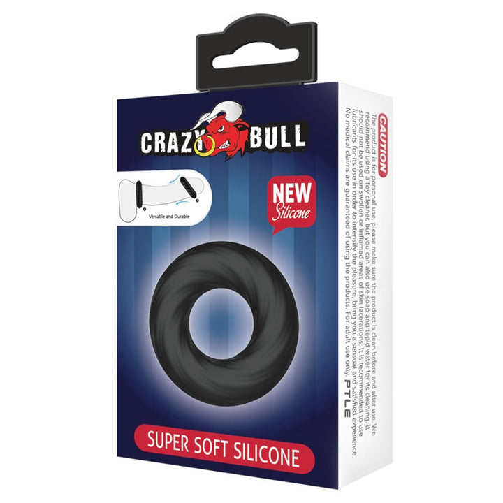 Buy CRAZY BULL Cock Ring - Black Cock Ring – Naughtyhut NZ sex toys online. Discreet delivery & top brands.