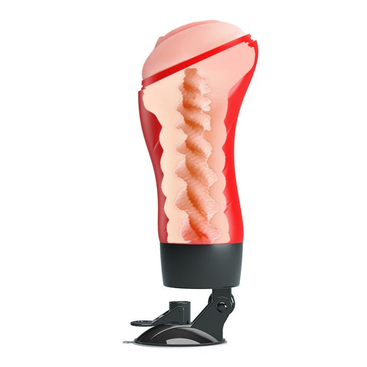 Buy CRAZY BULL DELIA Vibrating Stroker - Flesh Vibrating Vagina Stroker with Suction Base – Naughtyhut NZ sex toys online. Discreet delivery & top brands.