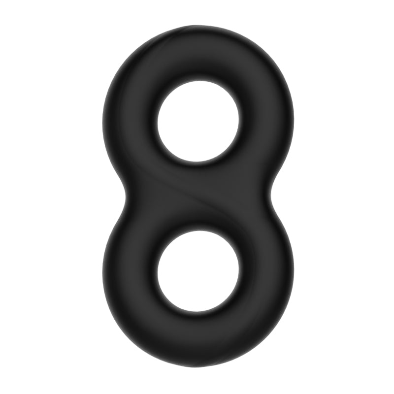 Buy CRAZY BULL Double Donut Cock & Ball Ring - Black Cock & Ball Ring – Naughtyhut NZ sex toys online. Discreet delivery & top brands.