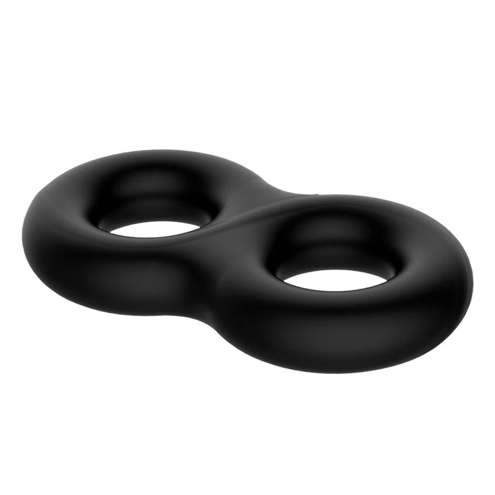 Buy CRAZY BULL Double Donut Cock & Ball Ring - Black Cock & Ball Ring – Naughtyhut NZ sex toys online. Discreet delivery & top brands.