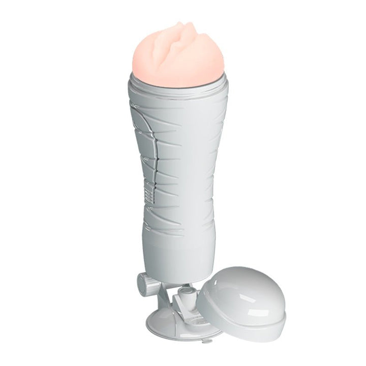 Buy CRAZY BULL FLORA Vibrating Stroker - Flesh USB Rechargeable Vibrating Squeezeable Vagina Stroker with Suction Base – Naughtyhut NZ sex toys online. Discreet delivery & top brands.