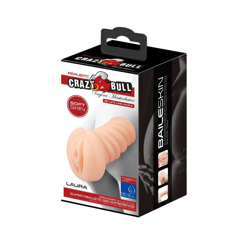 Buy CRAZY BULL LAURA Vagina Stroker - Flesh Vagina Stroker – Naughtyhut NZ sex toys online. Discreet delivery & top brands.