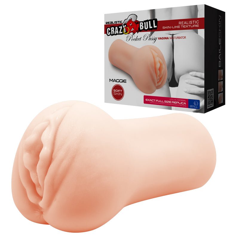 Buy CRAZY BULL MAGGIE Vagina Stroker - Flesh Vagina Stroker – Naughtyhut NZ sex toys online. Discreet delivery & top brands.