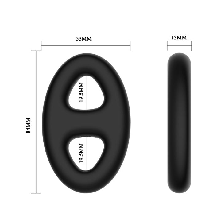 Buy CRAZY BULL Oval Cock & Ball Ring - Black Cock & Ball Ring – Naughtyhut NZ sex toys online. Discreet delivery & top brands.