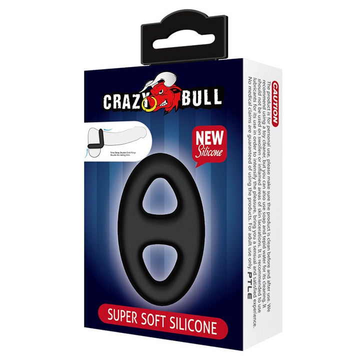 Buy CRAZY BULL Oval Cock & Ball Ring - Black Cock & Ball Ring – Naughtyhut NZ sex toys online. Discreet delivery & top brands.