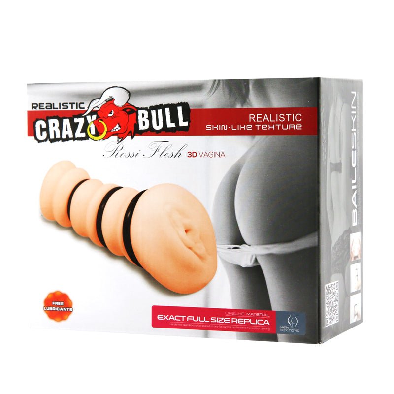 Buy CRAZY BULL ROSSI Vagina Stroker - Flesh Vagina Stroker with Tightening Rings – Naughtyhut NZ sex toys online. Discreet delivery & top brands.