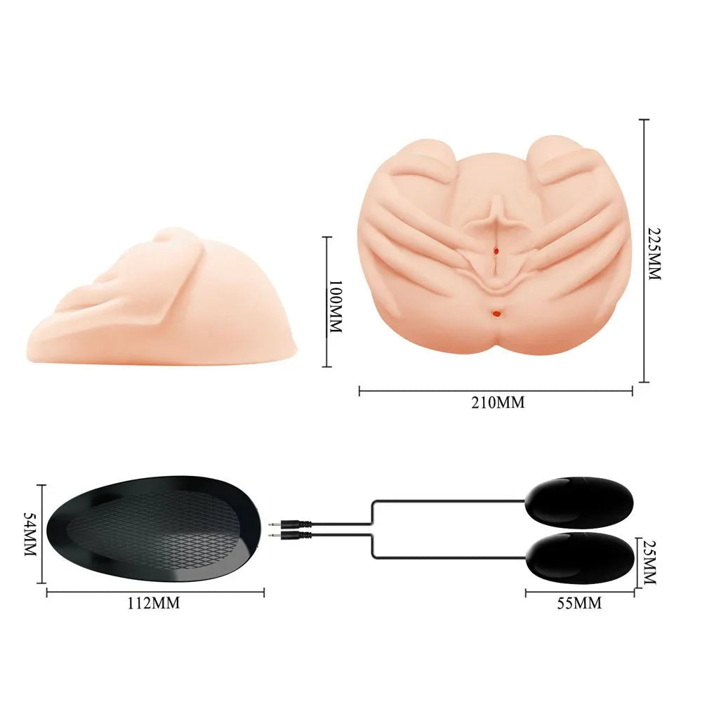 Spread Torso dimension diagram, 225 mm by 210 mm with remote measurements