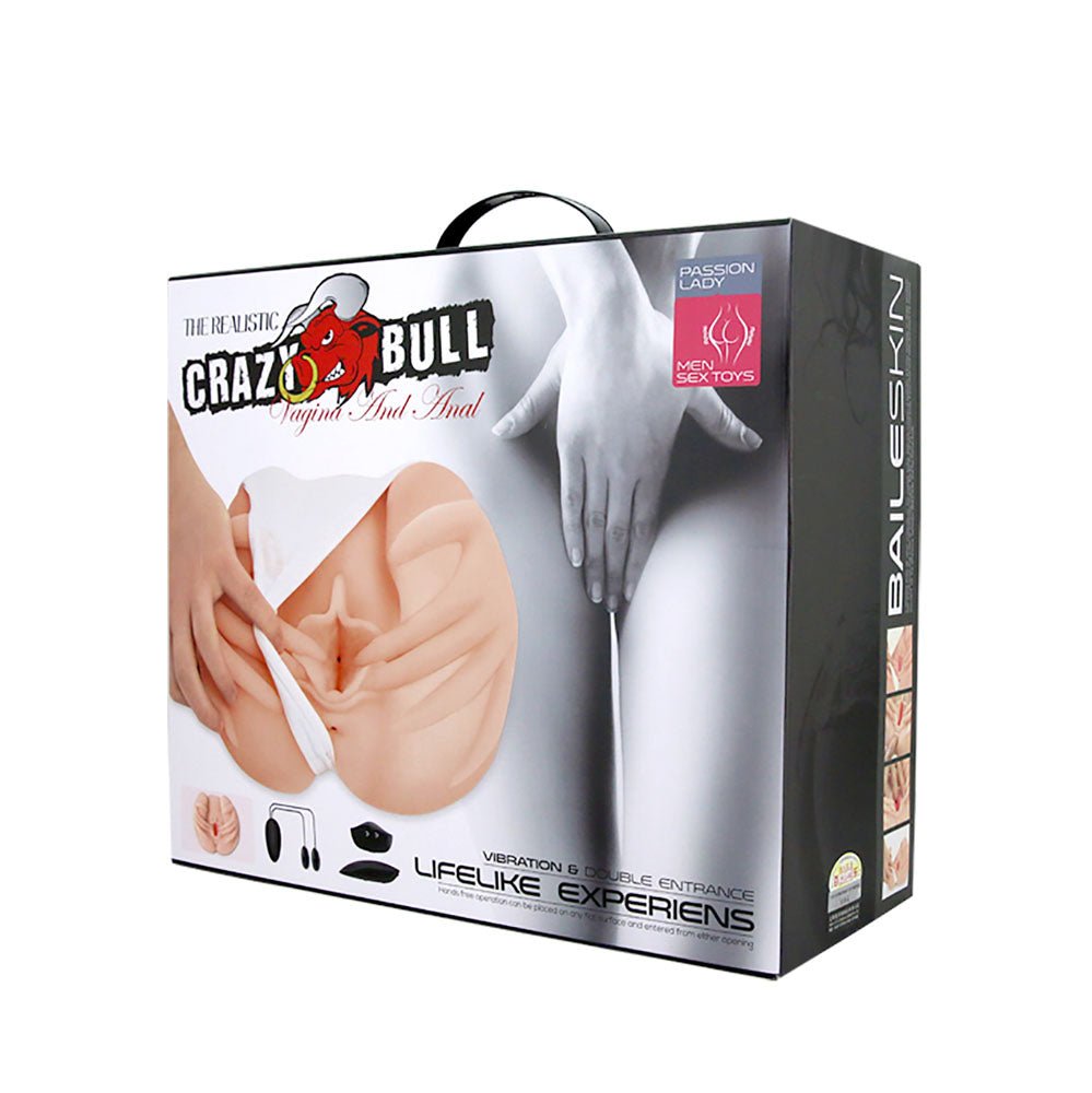 Buy CRAZY BULL Vibrating Spread Torso - Flesh Vibrating Spread Torso Masturbator – Naughtyhut NZ sex toys online. Discreet delivery & top brands.