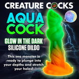 Buy Creature Cocks Aqua - Cock - Glow in Dark Multi - Coloured 19.3 cm Fantasy Dildo – Naughtyhut NZ sex toys online. Discreet delivery & top brands.