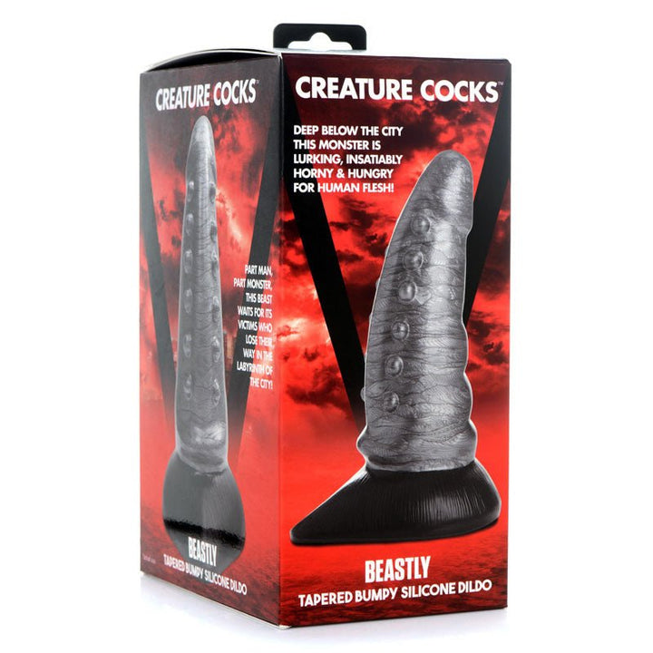 Buy Creature Cocks Beastly Tapered Bumpy Silicone Dildo - Silver 21 cm Bumpy Dildo – Naughtyhut NZ sex toys online. Discreet delivery & top brands.