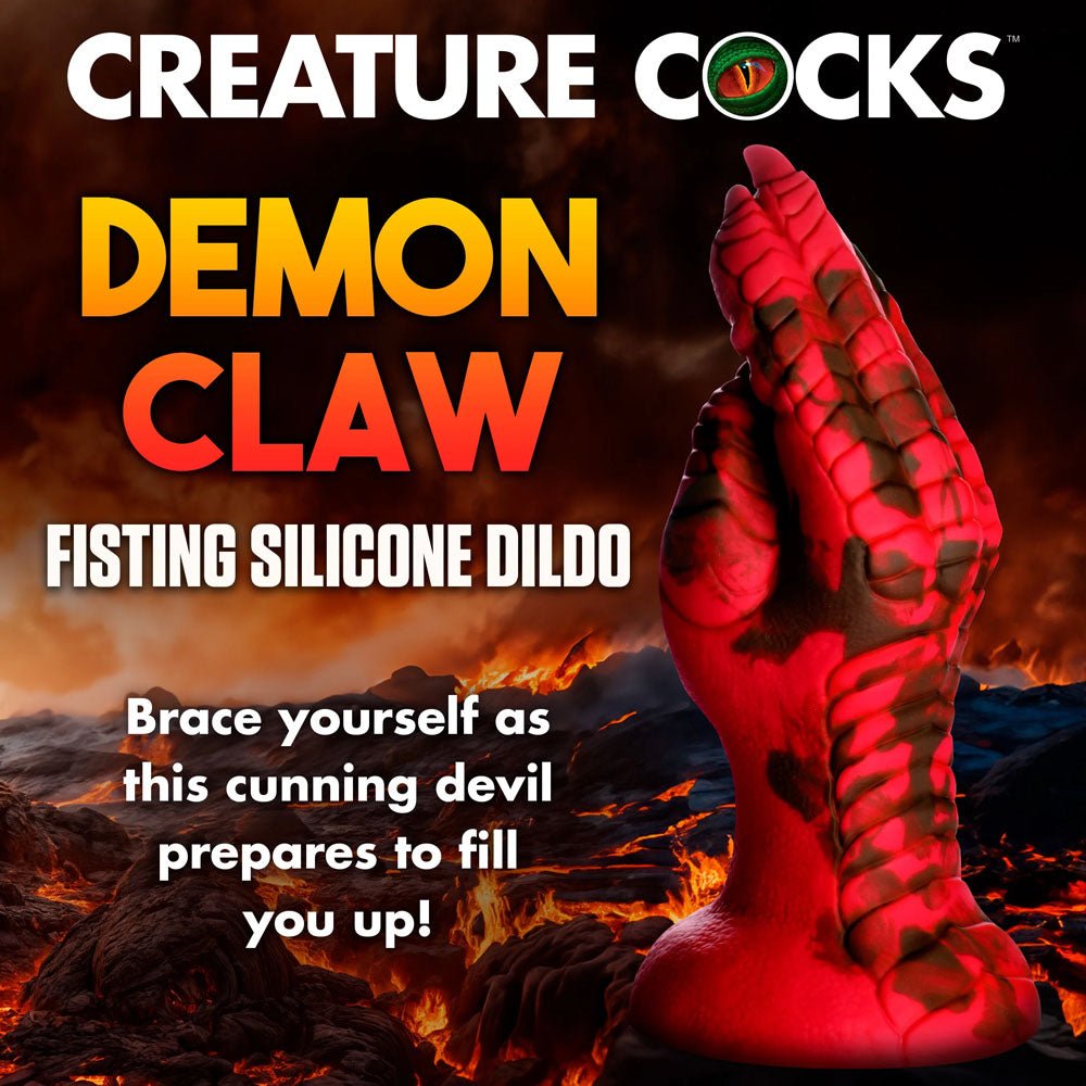 Buy Creature Cocks Demon Claw Fisting Silicone Dildo - Red 21.8 cm Claw Fantasy Dildo – Naughtyhut NZ sex toys online. Discreet delivery & top brands.