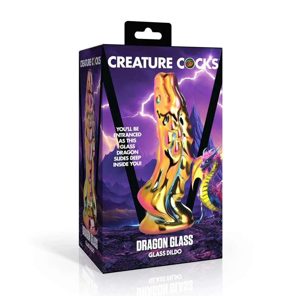 Creature Cocks Dragon Glass - Coloured 15.7 cm Glass Fantasy Dildo – Sex toys NZ by Naughtyhut. Discreet delivery nationwide.