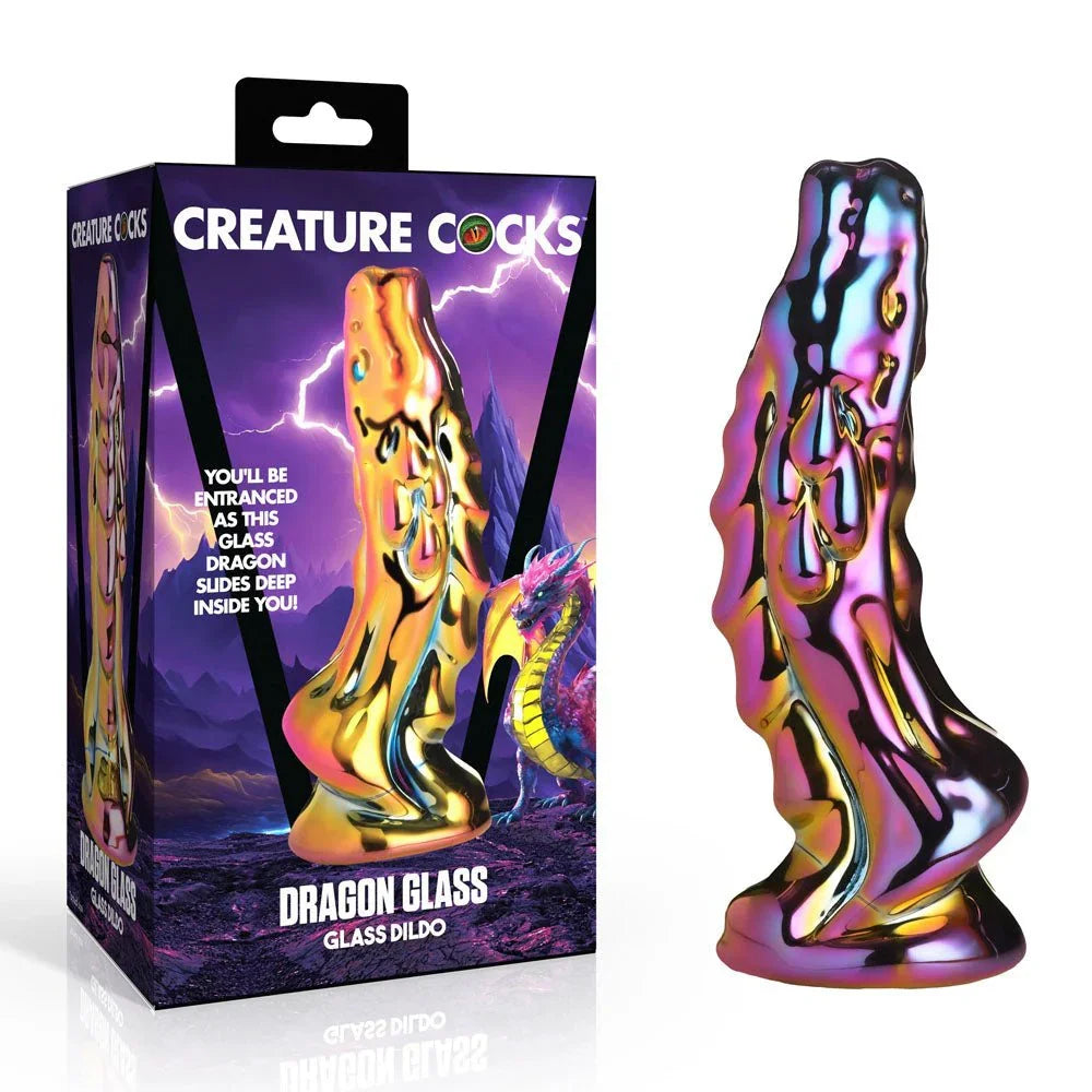 Creature Cocks Dragon Glass - Coloured 15.7 cm Glass Fantasy Dildo – Sex toys NZ by Naughtyhut. Discreet delivery nationwide.