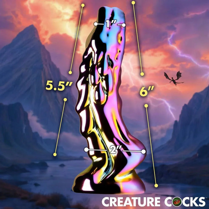 Creature Cocks Dragon Glass - Coloured 15.7 cm Glass Fantasy Dildo – Sex toys NZ by Naughtyhut. Discreet delivery nationwide.