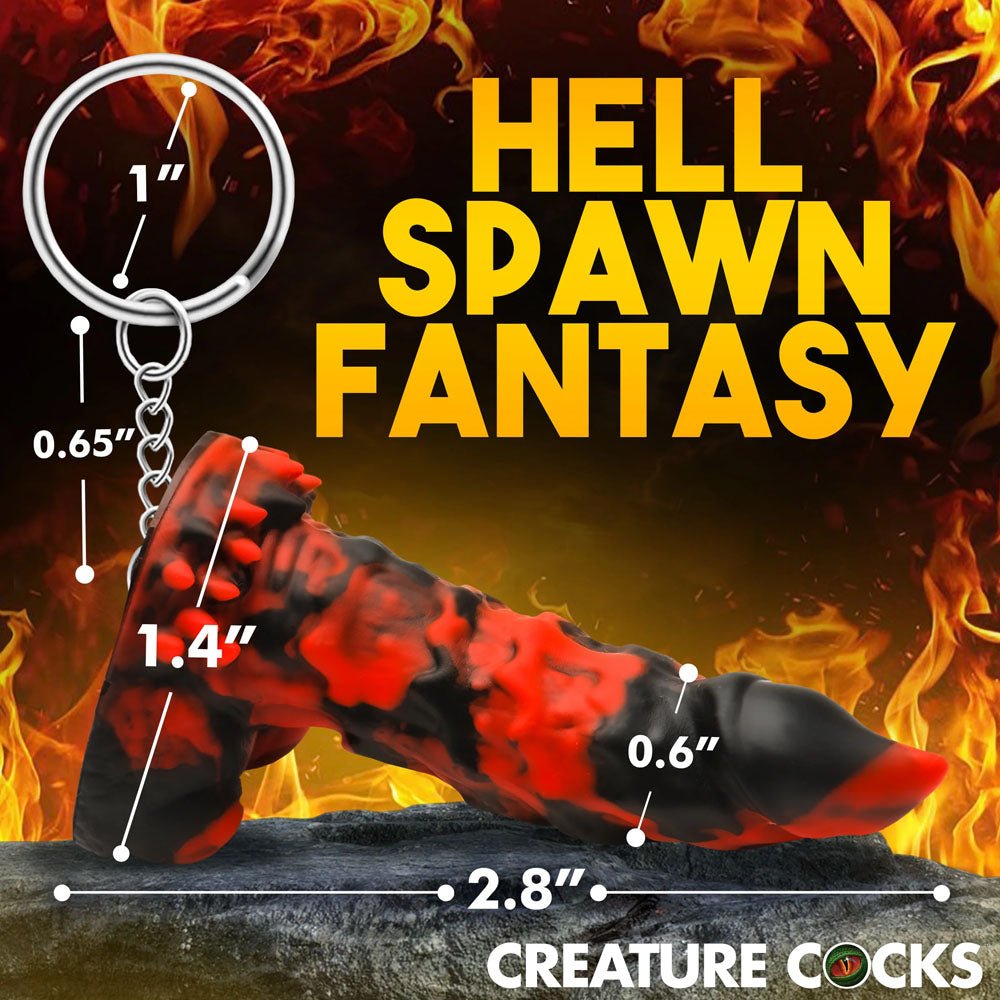Buy Creature Cocks Fire Demon Keychain - Novelty Fantasy Dildo Keyring – Naughtyhut NZ sex toys online. Discreet delivery & top brands.