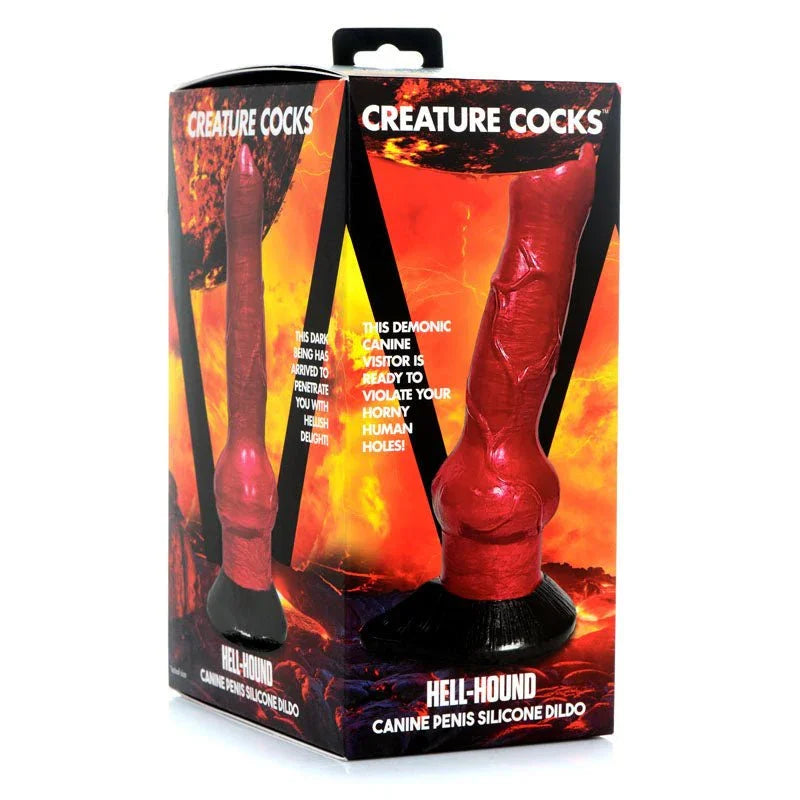 Creature Cocks Hell - Hound Canine Penis Silicone Dildo - Red 19 cm Canine Dildo – Sex toys NZ by Naughtyhut. Discreet delivery nationwide.