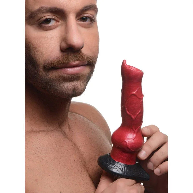 Creature Cocks Hell - Hound Canine Penis Silicone Dildo - Red 19 cm Canine Dildo – Sex toys NZ by Naughtyhut. Discreet delivery nationwide.