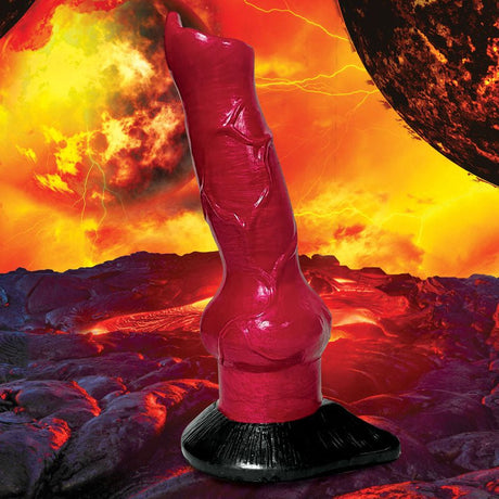 Buy Creature Cocks Hell - Hound Canine Penis Silicone Dildo - Red 19 cm Canine Dildo – Naughtyhut NZ sex toys online. Discreet delivery & top brands.