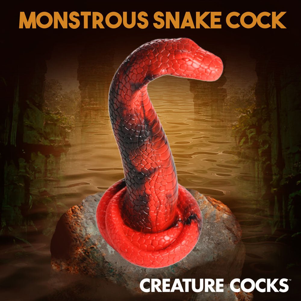 Buy Creature Cocks King Cobra Silicone Dildo - Red 21.4 cm Fantasy Dildo – Naughtyhut NZ sex toys online. Discreet delivery & top brands.