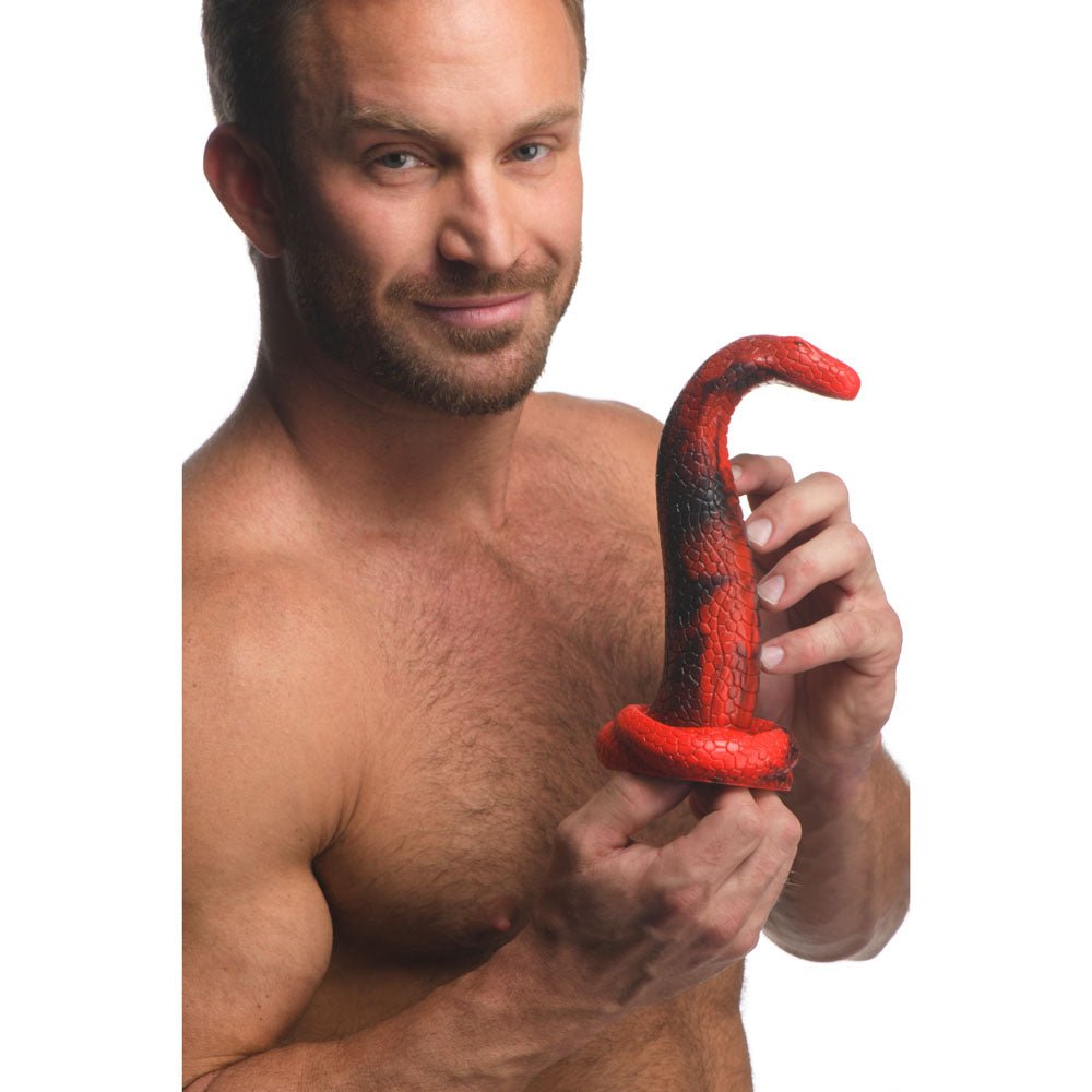 Buy Creature Cocks King Cobra Silicone Dildo - Red 21.4 cm Fantasy Dildo – Naughtyhut NZ sex toys online. Discreet delivery & top brands.