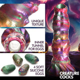 Buy Creature Cocks Larva Silicone Dildo - Coloured 22.9 cm Fantasy Dildo with Eggs – Naughtyhut NZ sex toys online. Discreet delivery & top brands.