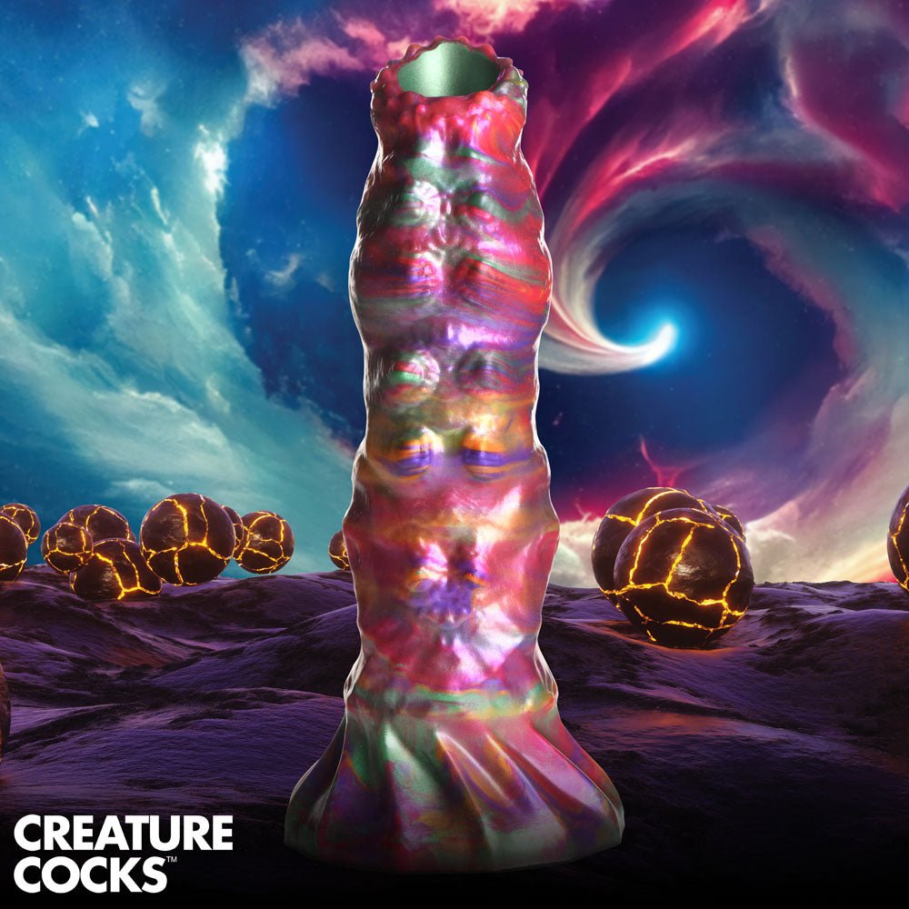 Buy Creature Cocks Larva Silicone Dildo - Coloured 22.9 cm Fantasy Dildo with Eggs – Naughtyhut NZ sex toys online. Discreet delivery & top brands.