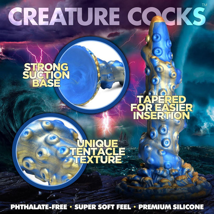 Buy Creature Cocks Lord Kraken Dildo - Blue 21 cm Fantasy Tentacle Dildo – Naughtyhut NZ sex toys online. Discreet delivery & top brands.