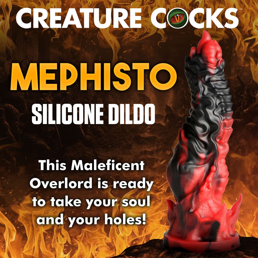 Buy Creature Cocks Mephisto - Red/Black 18.5 cm Fantasy Dildo – Naughtyhut NZ sex toys online. Discreet delivery & top brands.