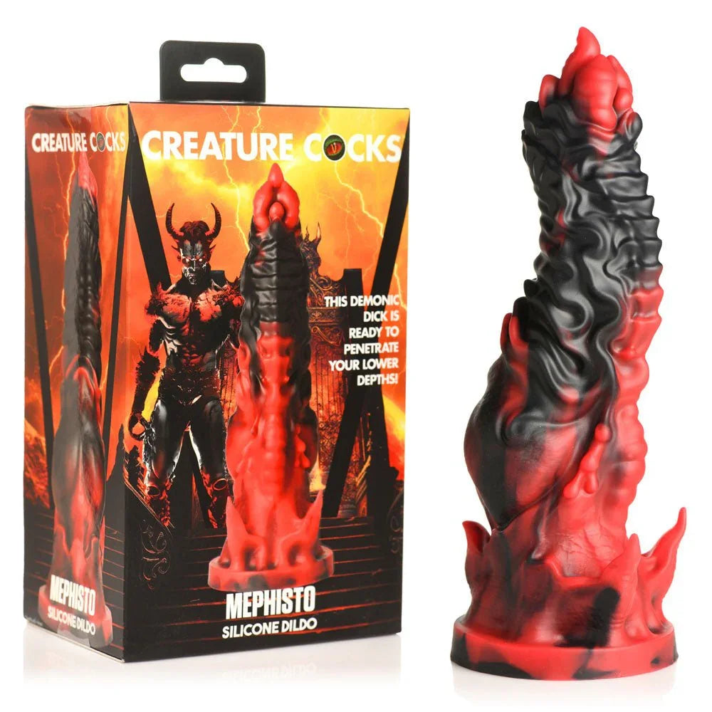 Creature Cocks Mephisto - Red/Black 18.5 cm Fantasy Dildo – Sex toys NZ by Naughtyhut. Discreet delivery nationwide.