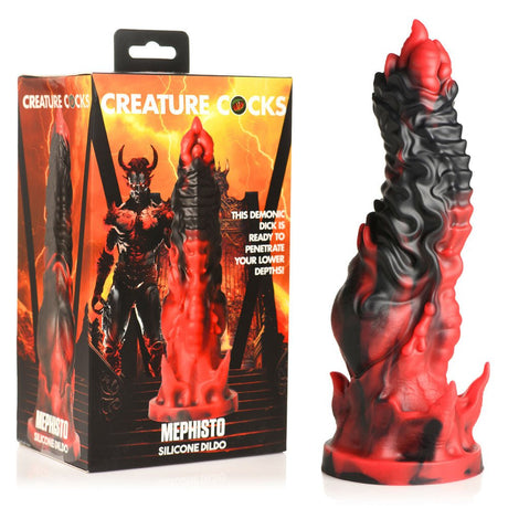 Buy Creature Cocks Mephisto - Red/Black 18.5 cm Fantasy Dildo – Naughtyhut NZ sex toys online. Discreet delivery & top brands.