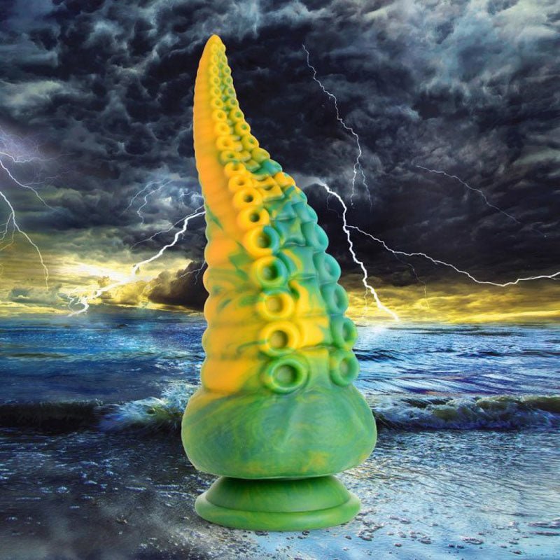 Buy Creature Cocks Monstropus Tentacled Monster Silicone Dildo - Green/Yellow 21.6 cm Fantasy Dildo – Naughtyhut NZ sex toys online. Discreet delivery & top brands.