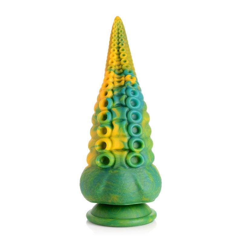 Buy Creature Cocks Monstropus Tentacled Monster Silicone Dildo - Green/Yellow 21.6 cm Fantasy Dildo – Naughtyhut NZ sex toys online. Discreet delivery & top brands.