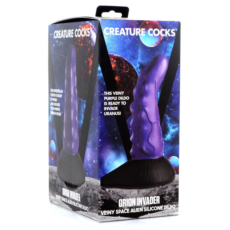 Buy Creature Cocks Orion Invader Veiny Space Alien Silicone Dildo - Purple 18.4 cm Veiny Dildo – Naughtyhut NZ sex toys online. Discreet delivery & top brands.
