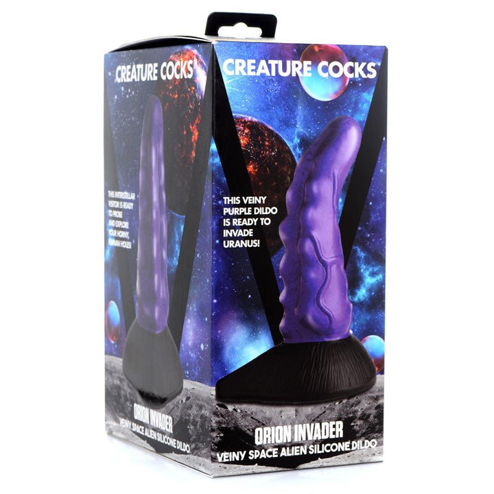Buy Creature Cocks Orion Invader Veiny Space Alien Silicone Dildo - Purple 18.4 cm Veiny Dildo – Naughtyhut NZ sex toys online. Discreet delivery & top brands.
