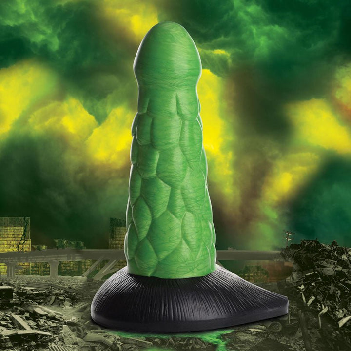 Buy Creature Cocks Radioactive Reptile Thick Scaly Silicone Dildo - Green 19 cm Dildo – Naughtyhut NZ sex toys online. Discreet delivery & top brands.