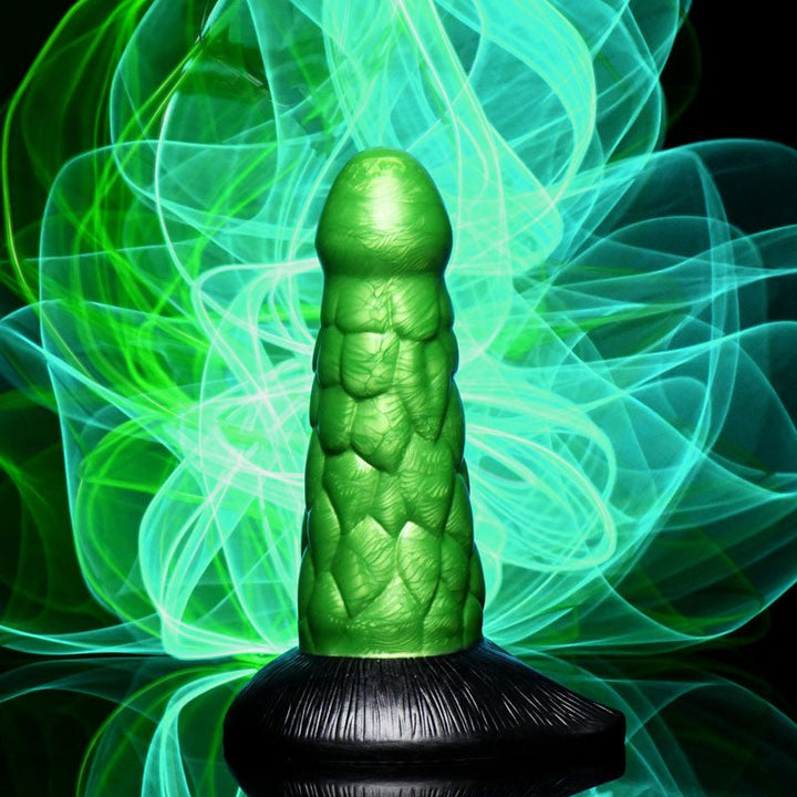 Buy Creature Cocks Radioactive Reptile Thick Scaly Silicone Dildo - Green 19 cm Dildo – Naughtyhut NZ sex toys online. Discreet delivery & top brands.