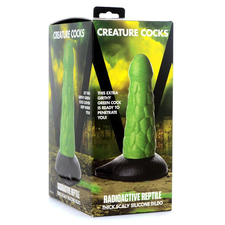 Buy Creature Cocks Radioactive Reptile Thick Scaly Silicone Dildo - Green 19 cm Dildo – Naughtyhut NZ sex toys online. Discreet delivery & top brands.