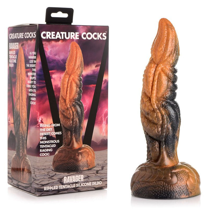 Buy Creature Cocks Ravager Rippled Tentacle Silicone Dildo - Coloured 20.3 cm Fantasy Dildo – Naughtyhut NZ sex toys online. Discreet delivery & top brands.