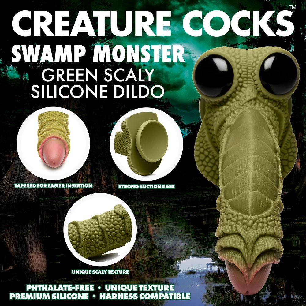 Buy Creature Cocks Swamp Monster - Green 23.9 cm Fantasy Dildo – Naughtyhut NZ sex toys online. Discreet delivery & top brands.