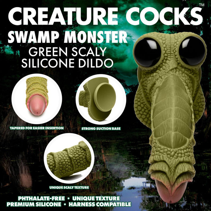 Buy Creature Cocks Swamp Monster - Green 23.9 cm Fantasy Dildo – Naughtyhut NZ sex toys online. Discreet delivery & top brands.
