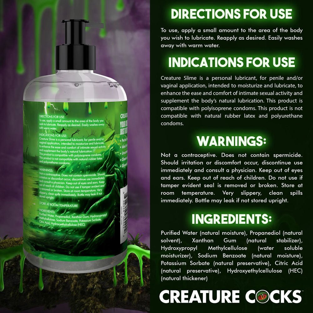 Buy Creature Cocks Water - Based Lubricant - 473 ml - Water Based Lubricant - 473 ml Pump Bottle – Naughtyhut NZ sex toys online. Discreet delivery & top brands.