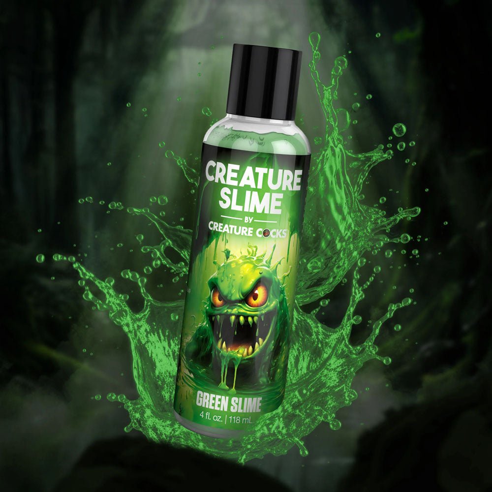 Buy Creature Slime by Creature Cocks - Green Slime - Green Water Based Lubricant - 118 ml Bottle – Naughtyhut NZ sex toys online. Discreet delivery & top brands.