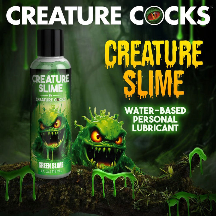 Buy Creature Slime by Creature Cocks - Green Slime - Green Water Based Lubricant - 118 ml Bottle – Naughtyhut NZ sex toys online. Discreet delivery & top brands.