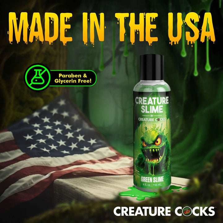 Buy Creature Slime by Creature Cocks - Green Slime - Green Water Based Lubricant - 118 ml Bottle – Naughtyhut NZ sex toys online. Discreet delivery & top brands.