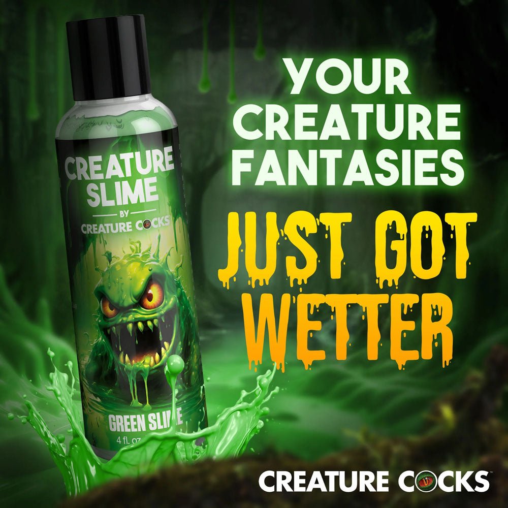 Buy Creature Slime by Creature Cocks - Green Slime - Green Water Based Lubricant - 118 ml Bottle – Naughtyhut NZ sex toys online. Discreet delivery & top brands.