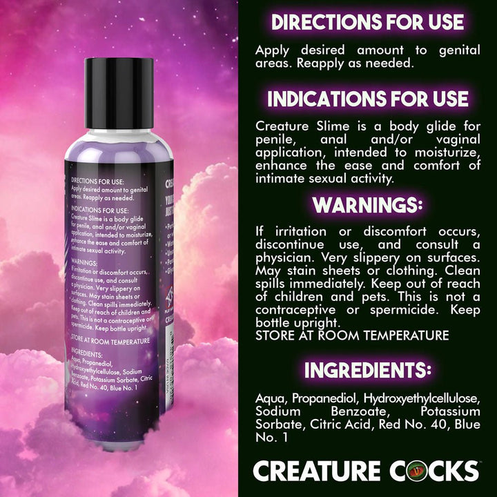 Buy Creature Slime by Creature Cocks - Purple Slime - Purple Water Based Lubricant - 118 ml Bottle – Naughtyhut NZ sex toys online. Discreet delivery & top brands.