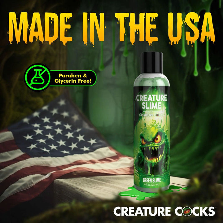 Buy Creature Slime by Creature Cocks - Green Slime - Green Water Based Lubricant - 237 ml Bottle – Naughtyhut NZ sex toys online. Discreet delivery & top brands.