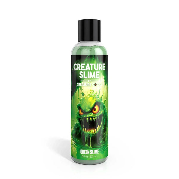 Creature Cocks Green Slime lubricant, taller 237 ml bottle of green liquid, monster label