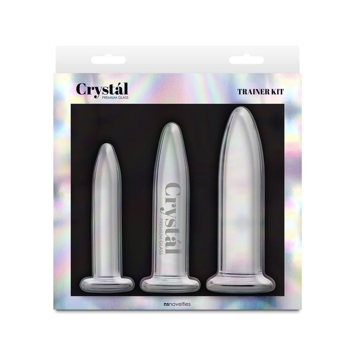 Buy Crystal - 3pc Trainer Kit - Clear - Clear Glass Anal Plugs - Set of 3 Sizes – Naughtyhut NZ sex toys online. Discreet delivery & top brands.